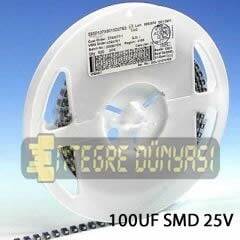 100UF SMD 25V 1000 Adet 85 derece 6,3X7 - 1