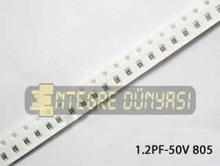 1.2PF 50V 805 Smd Kondansatör 0.25% NPO 25 Adet - 1