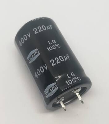 220uf 400V Snap Kondansatör 105C 25x40 - 1