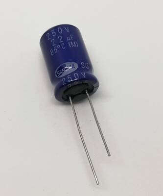  22UF 250V Elektrolitik Kondansatör 85C 10X21 - 1