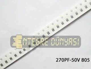 270PF 50V 805 Smd Kondansatör 5% NPO 25 Adet - 1