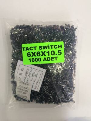 6X6X10.5mm Tact Switch (4 bacak) - 1