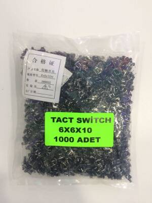 6X6X10mm Tact Switch (4 bacak) - 1