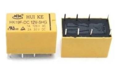 12V TELEKOM ÇİFT KONTAK, HK19F-DC12V-SHG Röle - 1