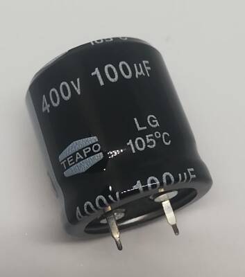 100uF 400V 85C Elektrolitik Kondansatör 105C SNAP IN 25X25 - 1