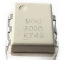 MOC3020 DIP-6 Triac Çıkışlı Optokuplör Entegresi - 1