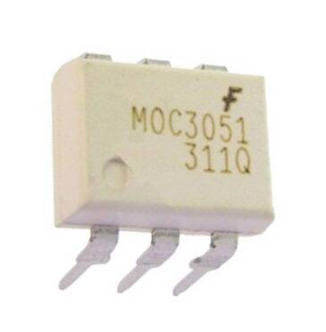 MOC3051 DIP-6 Triac Çıkışlı Optokuplör Entegresi - 1